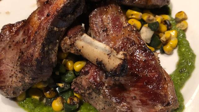 Greg Norman Australian Grille signature dishes Prime Rib, Aussie Kangaroo, Bleu Cheese 'Berg.